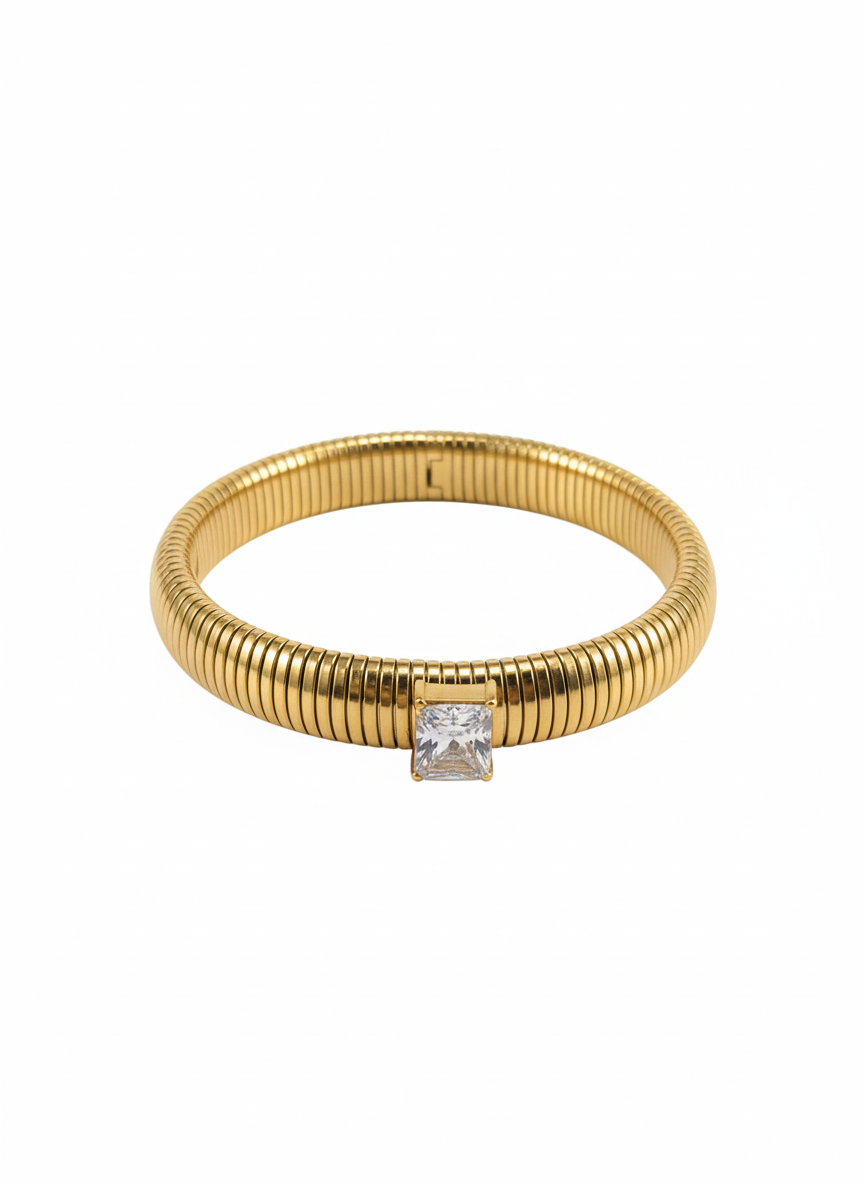 Coil gold bracelet
