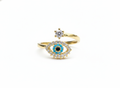 Evil Eye Gold Ring