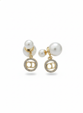 Pearl Crystal Infiniti Earrings