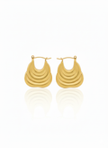 Layered Tiered Gold Hoop Earrings