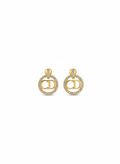 Infiniti Crystal Drop Earrings - Gold Tone