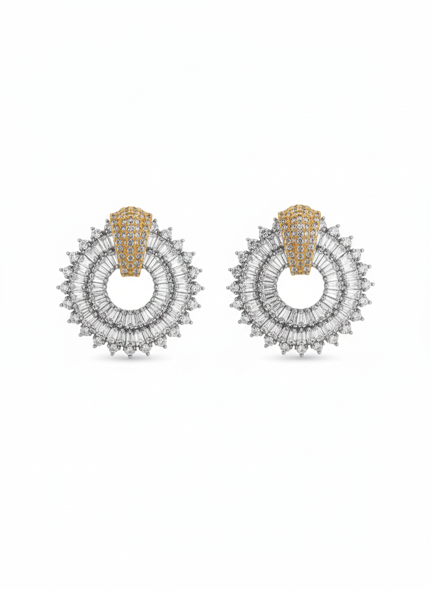 Crystal Sunburst Earrings