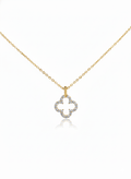 Crystal Clover Pendant Necklace
