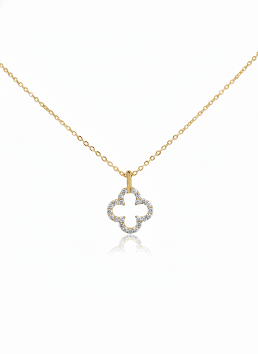 Crystal Clover Pendant Necklace