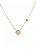 Gold Flower Clover Necklace