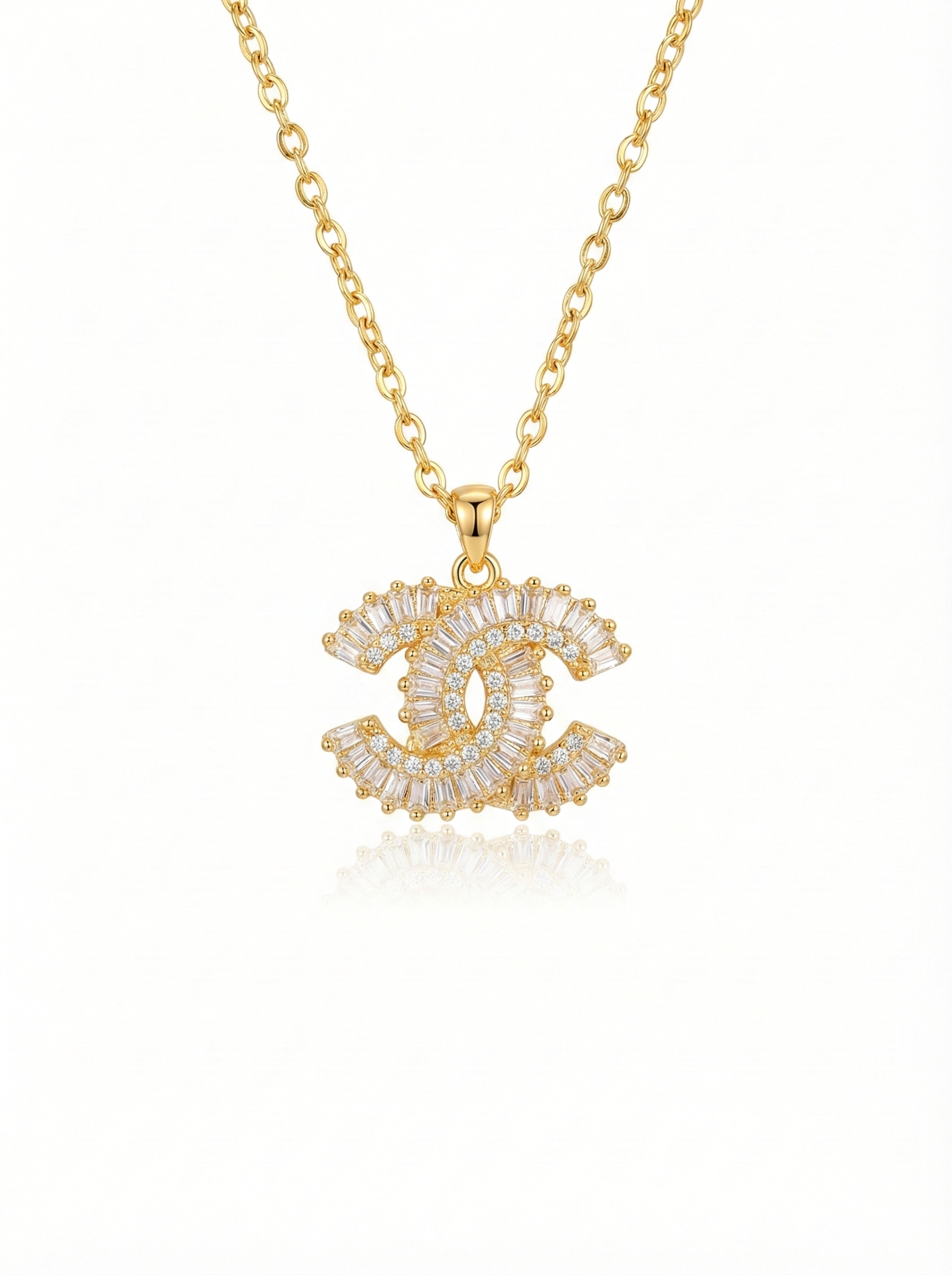 Crystal Infiniti Logo Necklace