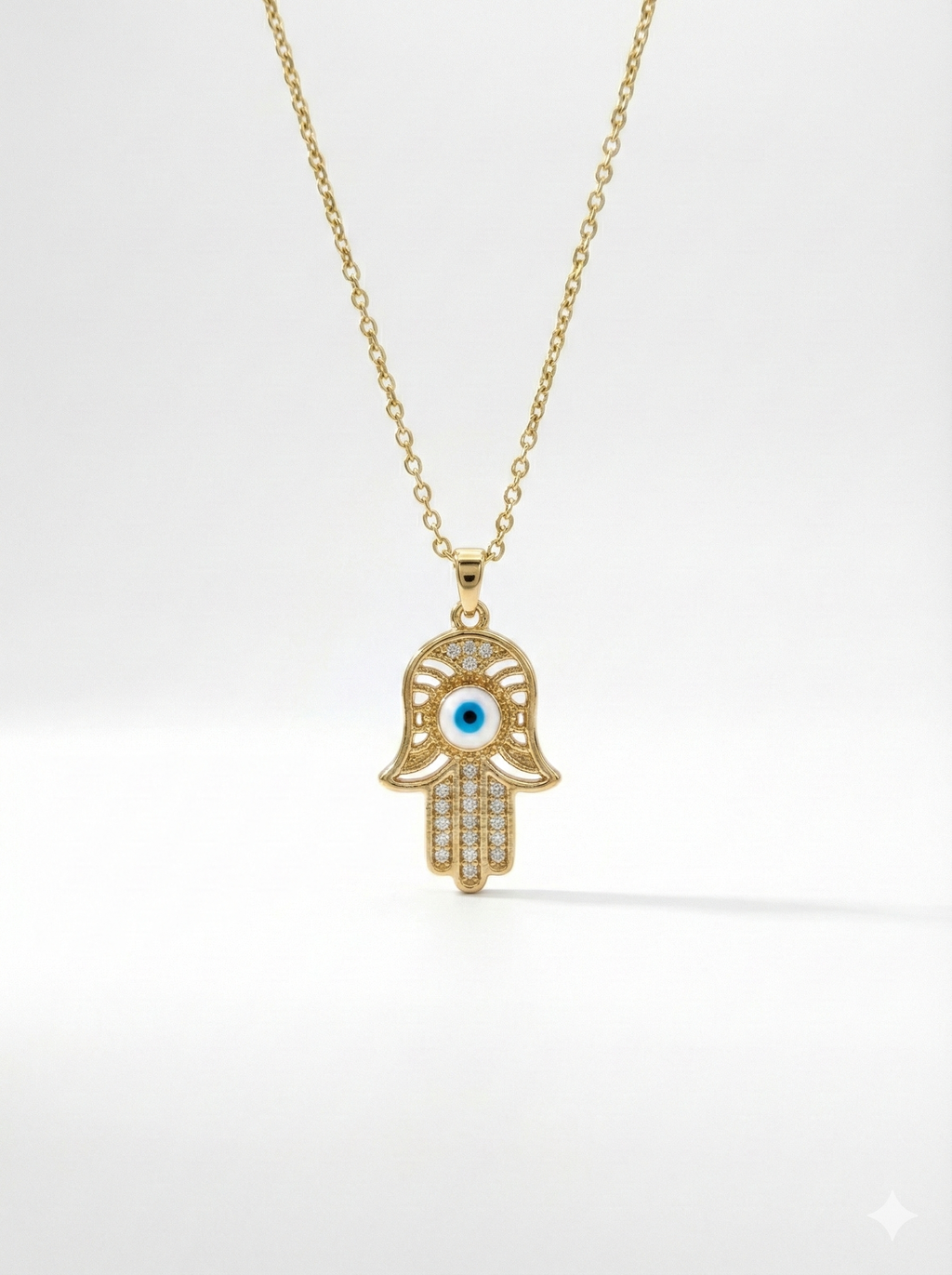 Hamsa Hand Evil Eye Necklace
