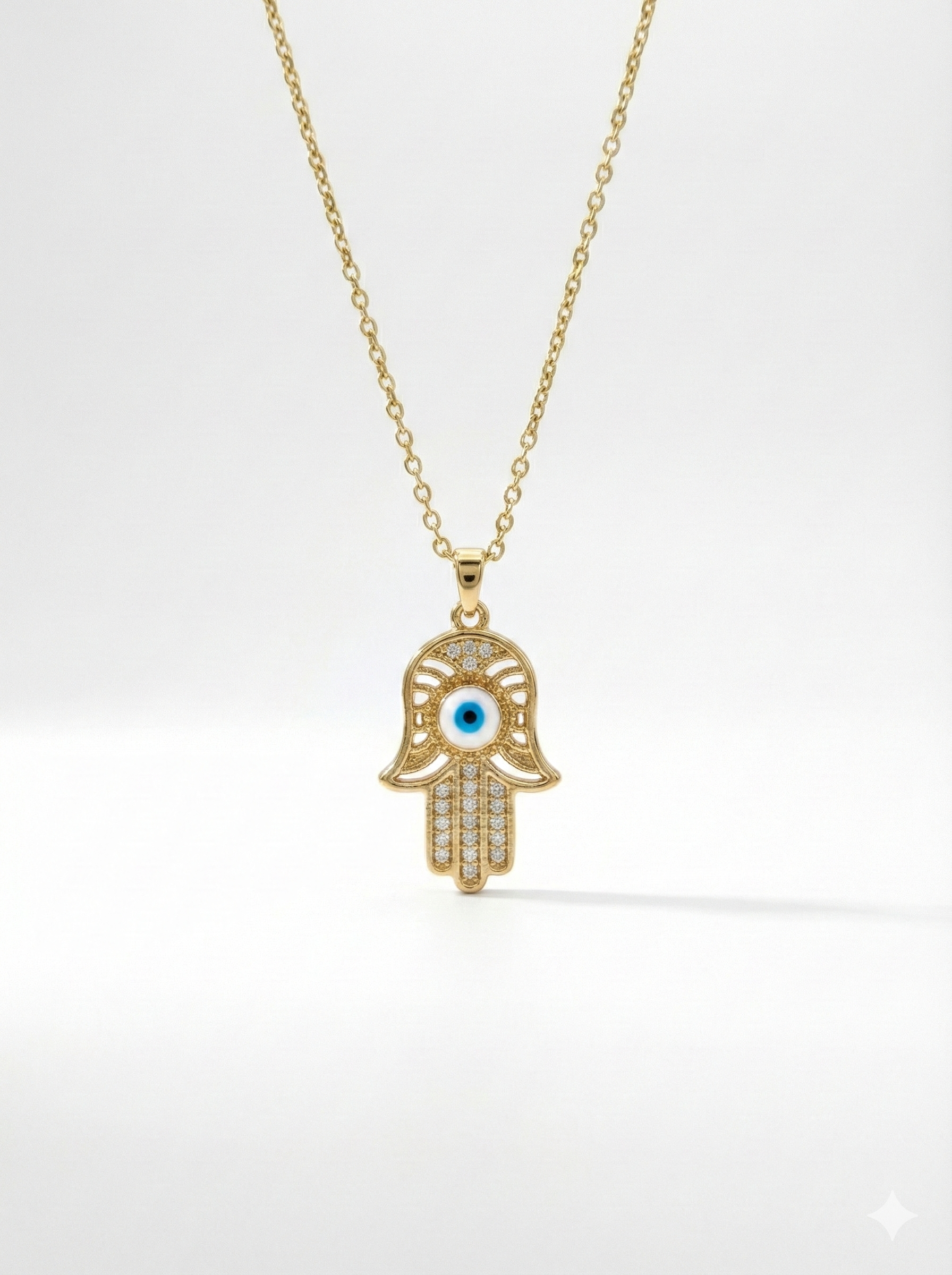 Hamsa Hand Evil Eye Necklace