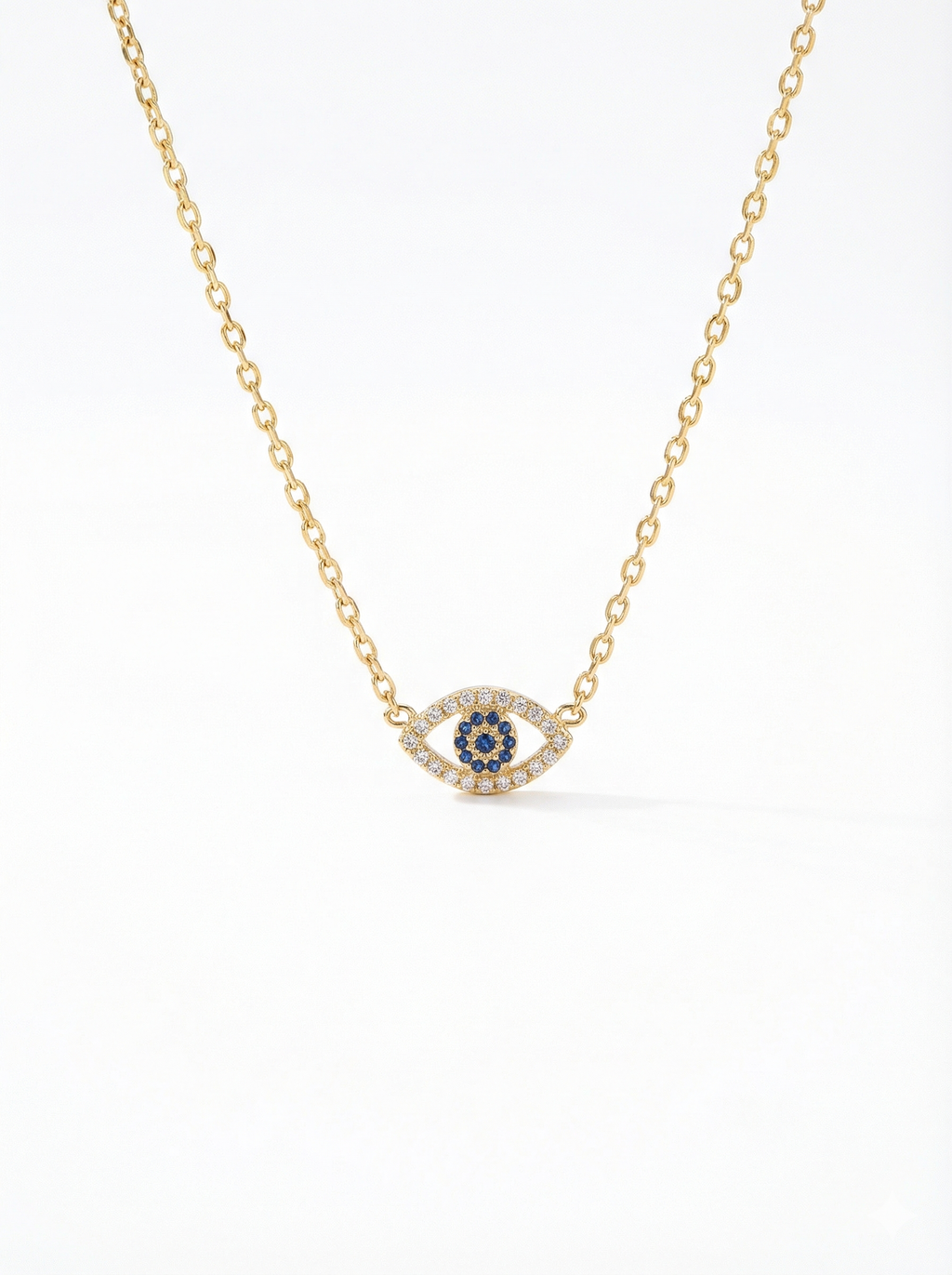 Delicate Evil Eye Crystal Necklace