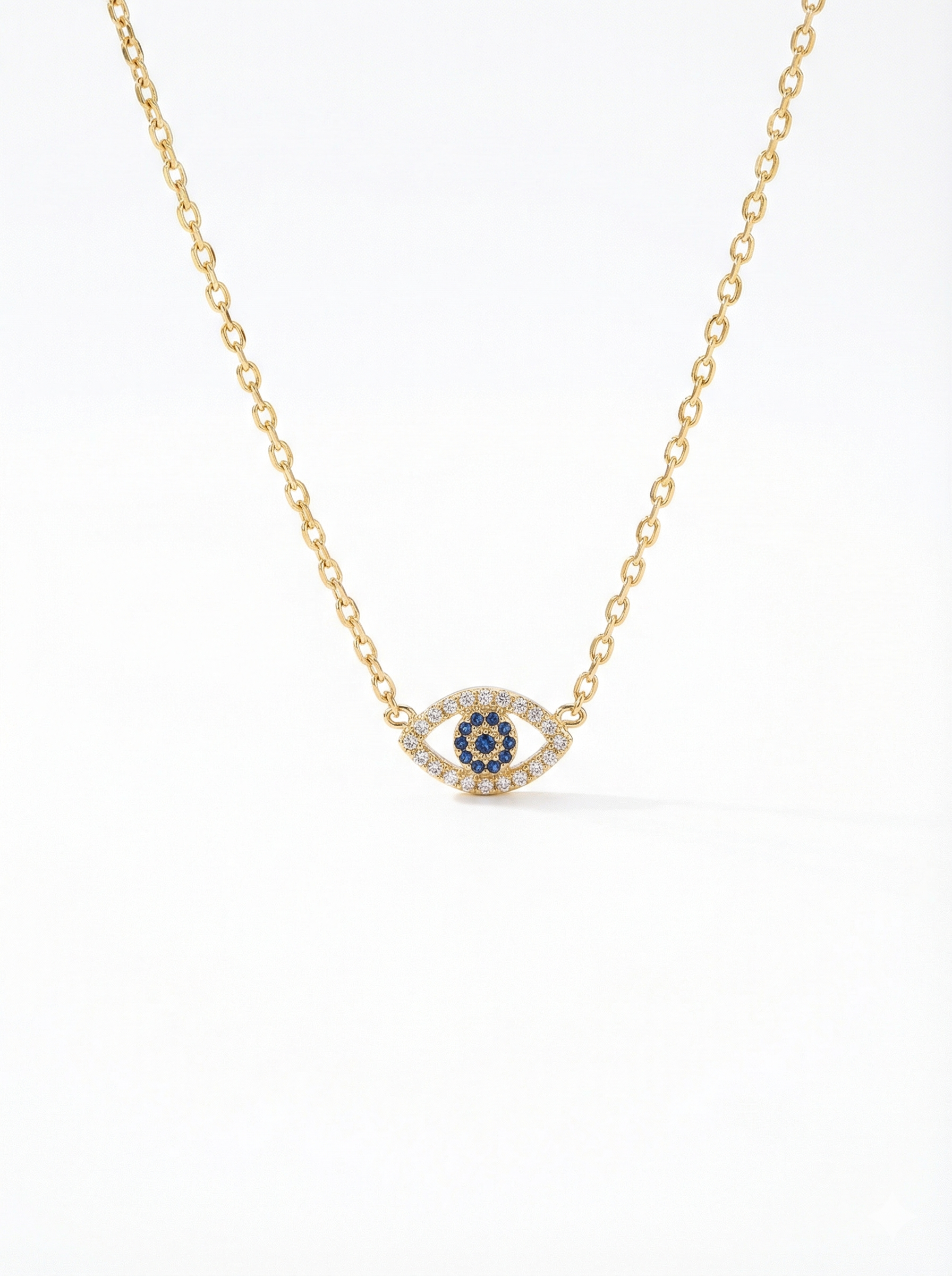 Delicate Evil Eye Crystal Necklace