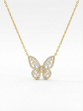 Crystal Butterfly Pendant Necklace