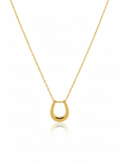 Gold Horseshoe Pendant Necklace