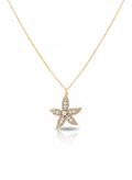 Pearl and Crystal Starfish Necklace