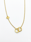 Asymmetric Double link Charm Necklace