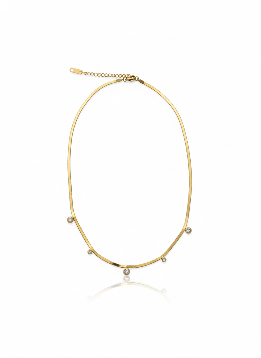 Crystal Charm Collar Necklace