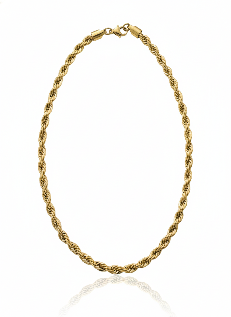 18K Gold plated Rope Chain Necklace