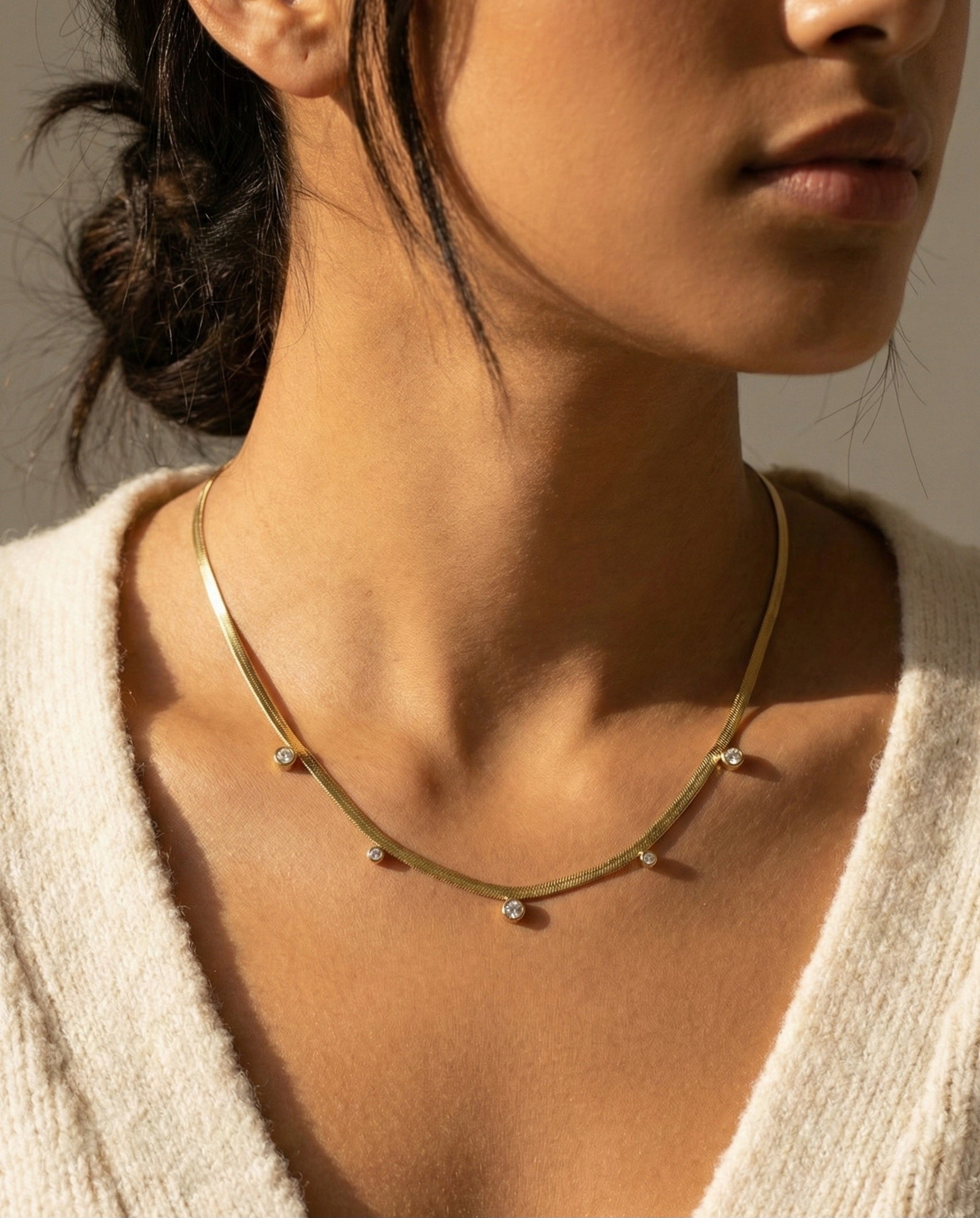 Crystal Charm Collar Necklace