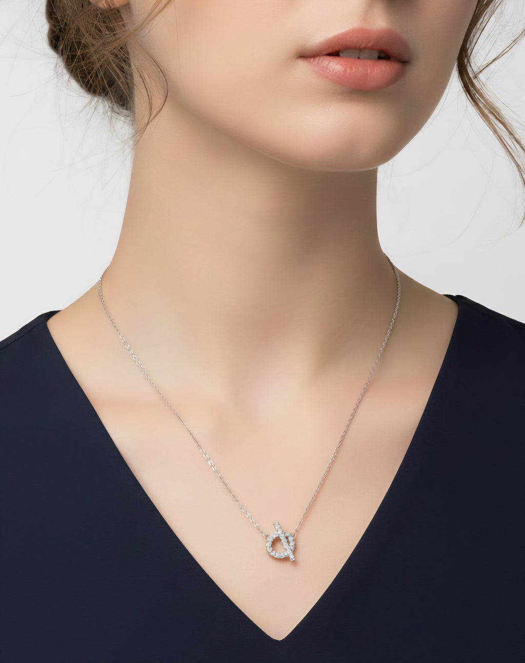 Crystal Toggle Pendant Necklace