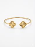 Quatrefoil Clover Cuff Bracelet - Gold