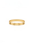 Signature Logo Bangle Bracelet - Gold