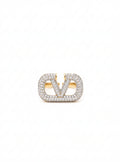 Crystal V Statement Ring - Gold