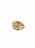 Pearl Stacking Ring Set - Gold