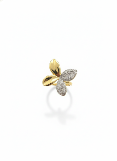 Butterfly Pearl Statement Ring - Gold