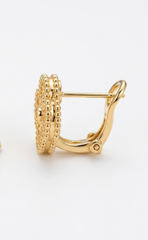 Clover Motif Stud Earrings