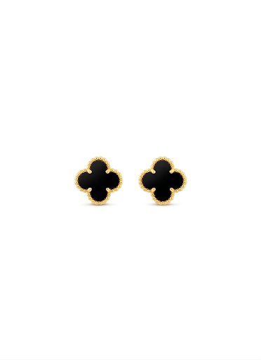 Mini Clover Motif Stud Earrings