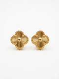 Mini Clover Motif Stud Earrings
