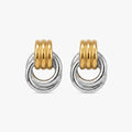 Two-Tone Knot Drop Earrings