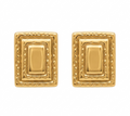 Gold Rectangular Stud Earrings