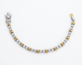 Gold & Silver X-Link Tennis Bracelet