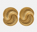 Gold Sunburst Swirl Earrings