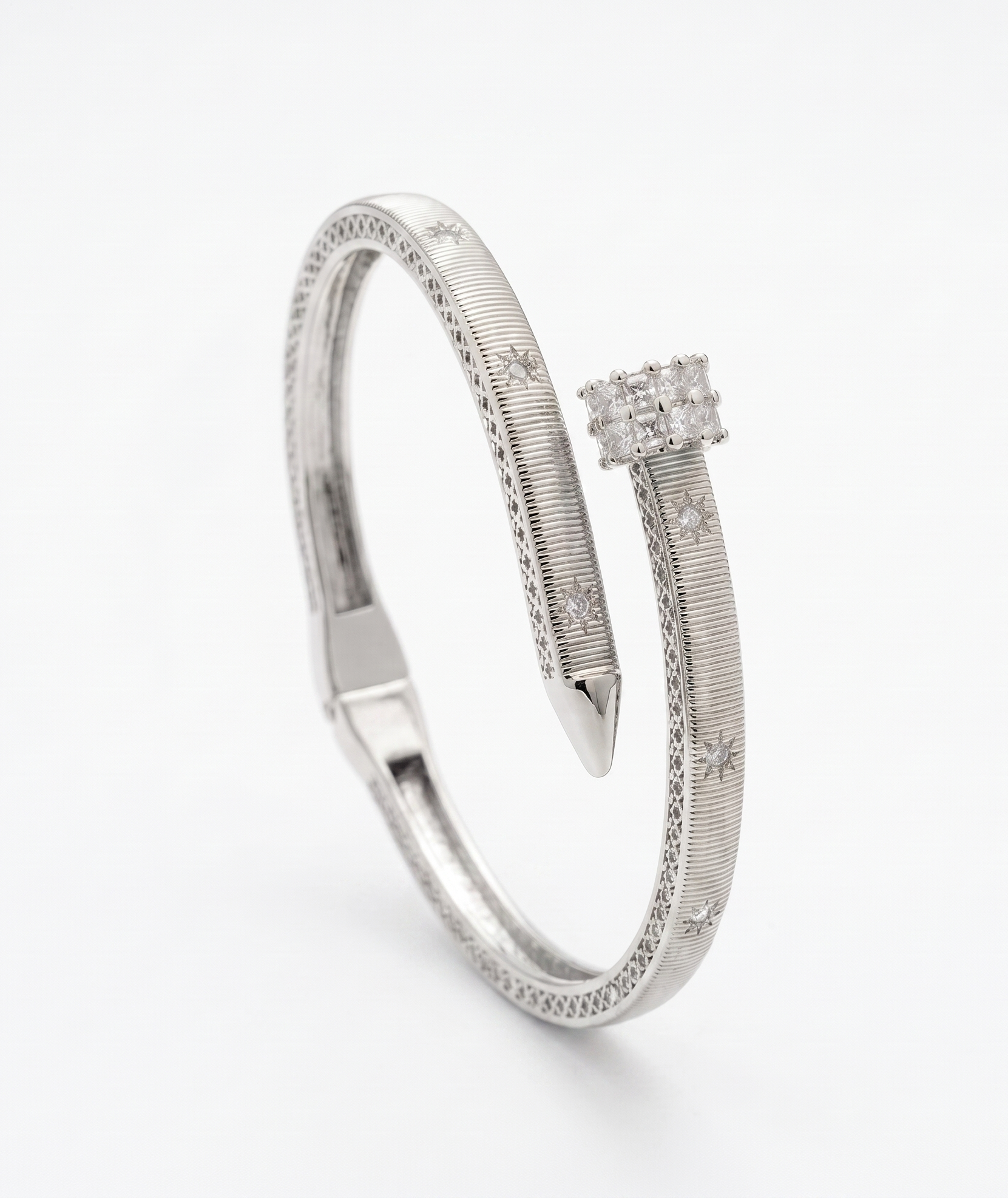 Star Nail Cuff Bangle Bracelet
