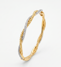 Twisted Beaded Pavé Bangle Bracelet