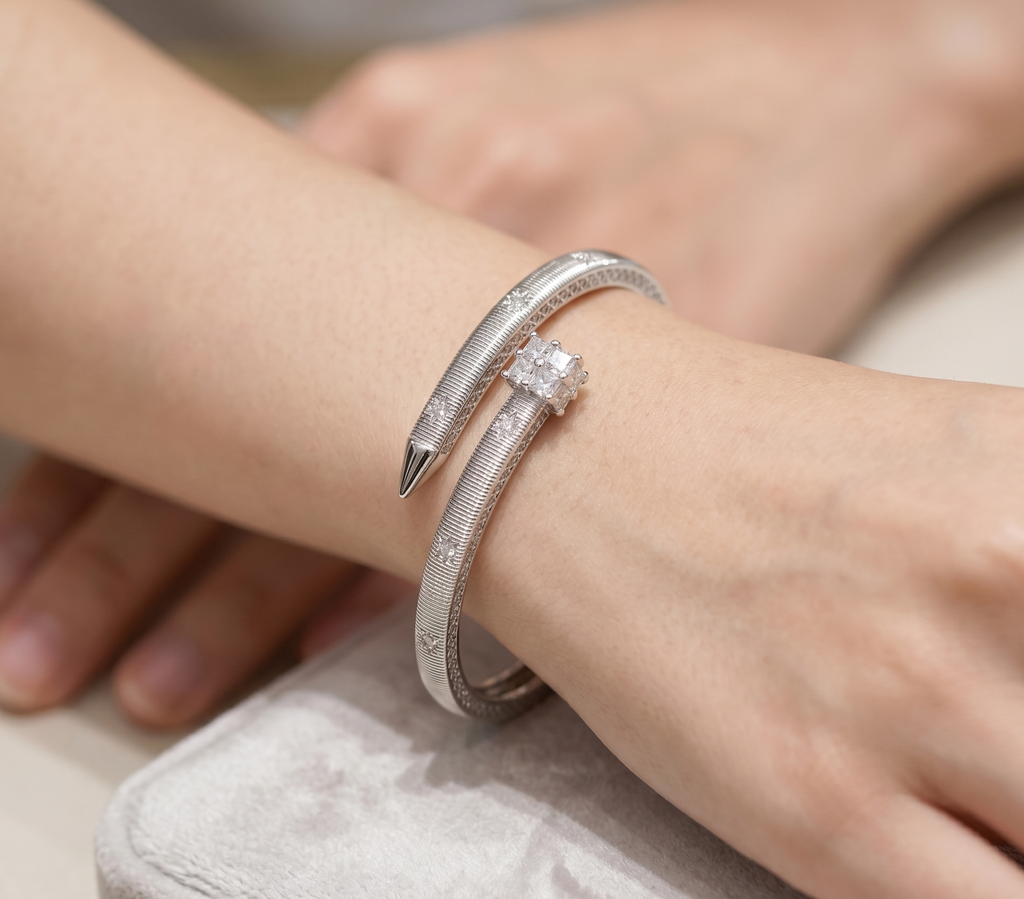 Star Nail Cuff Bangle Bracelet