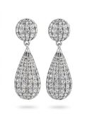 Crystal Pavé Teardrop Drop Earrings