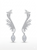 Angel Wing Crystal Ear Cuff Earrings