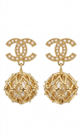 Pearl Cage Globe Drop Earrings